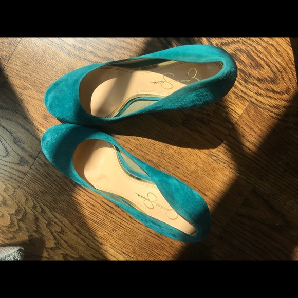 Jessica Simpson Teal Heels - Picture 2 of 4